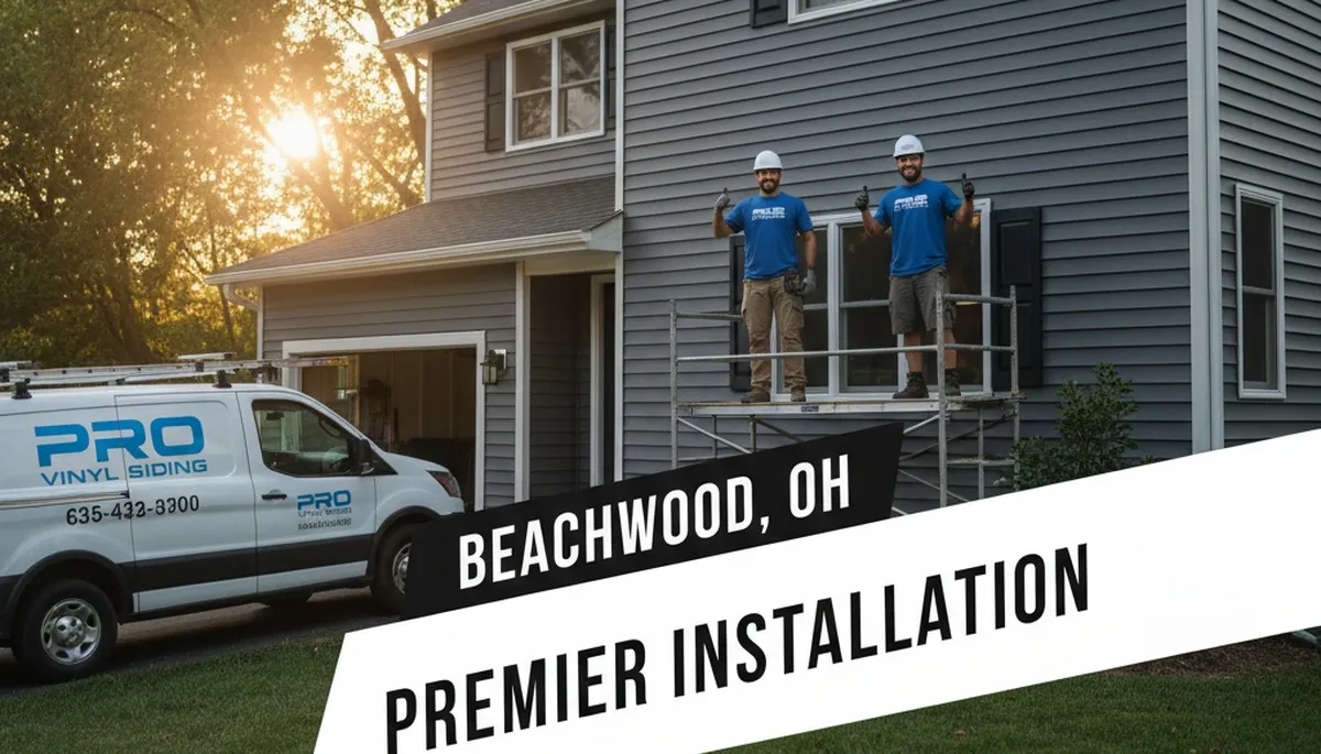 Vinyl siding installation on home exterior in Cleveland OH by local siding contractors