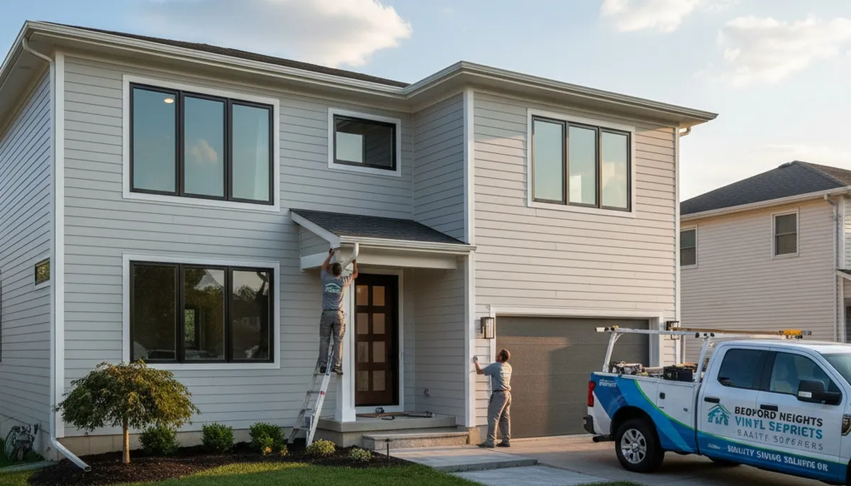 Professional vinyl siding installation on residential home in Cleveland, Ohio