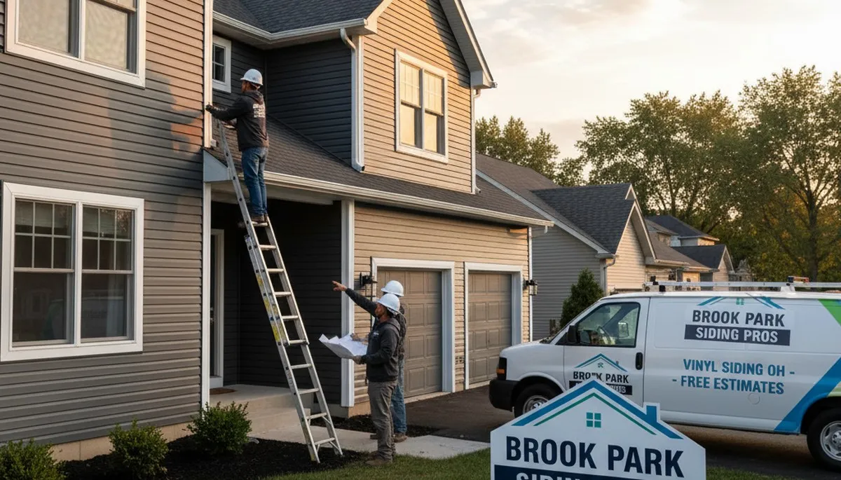 Vinyl siding installation on residential home exterior in Cleveland, OH