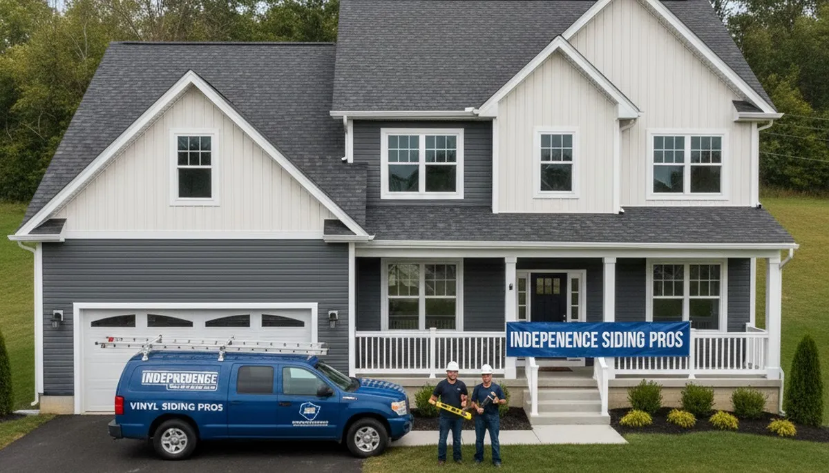 Professional vinyl siding installation on a Cleveland OH home exterior by local contractors